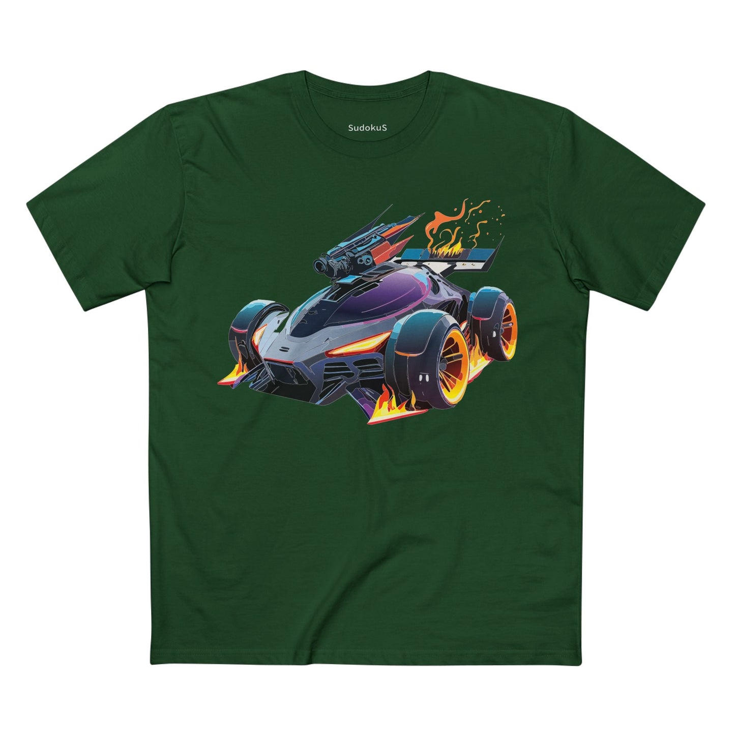 Car Graphic Unisex 100 Cotton Staple Tee 3