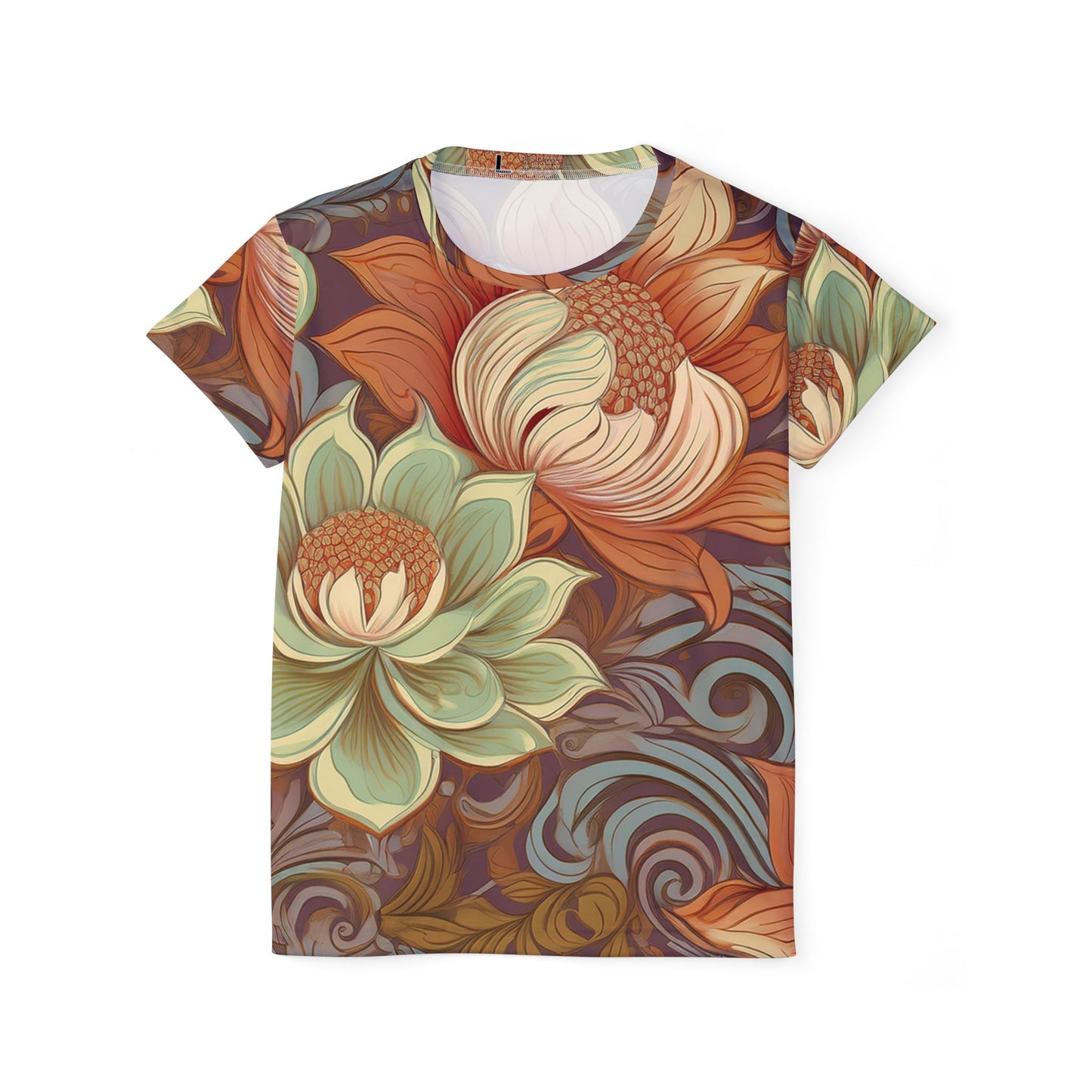 Women Poly T-Shirt with Floral Print