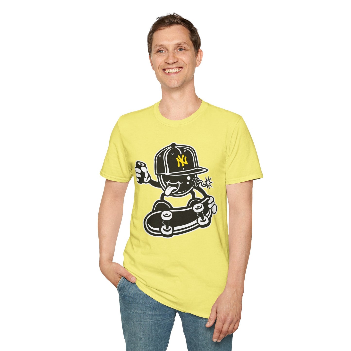 Cartoon T Shirt Animation Tee Funny Unisex Gildan Softstyle 64000 Cotton Breathable Lightweight Tee