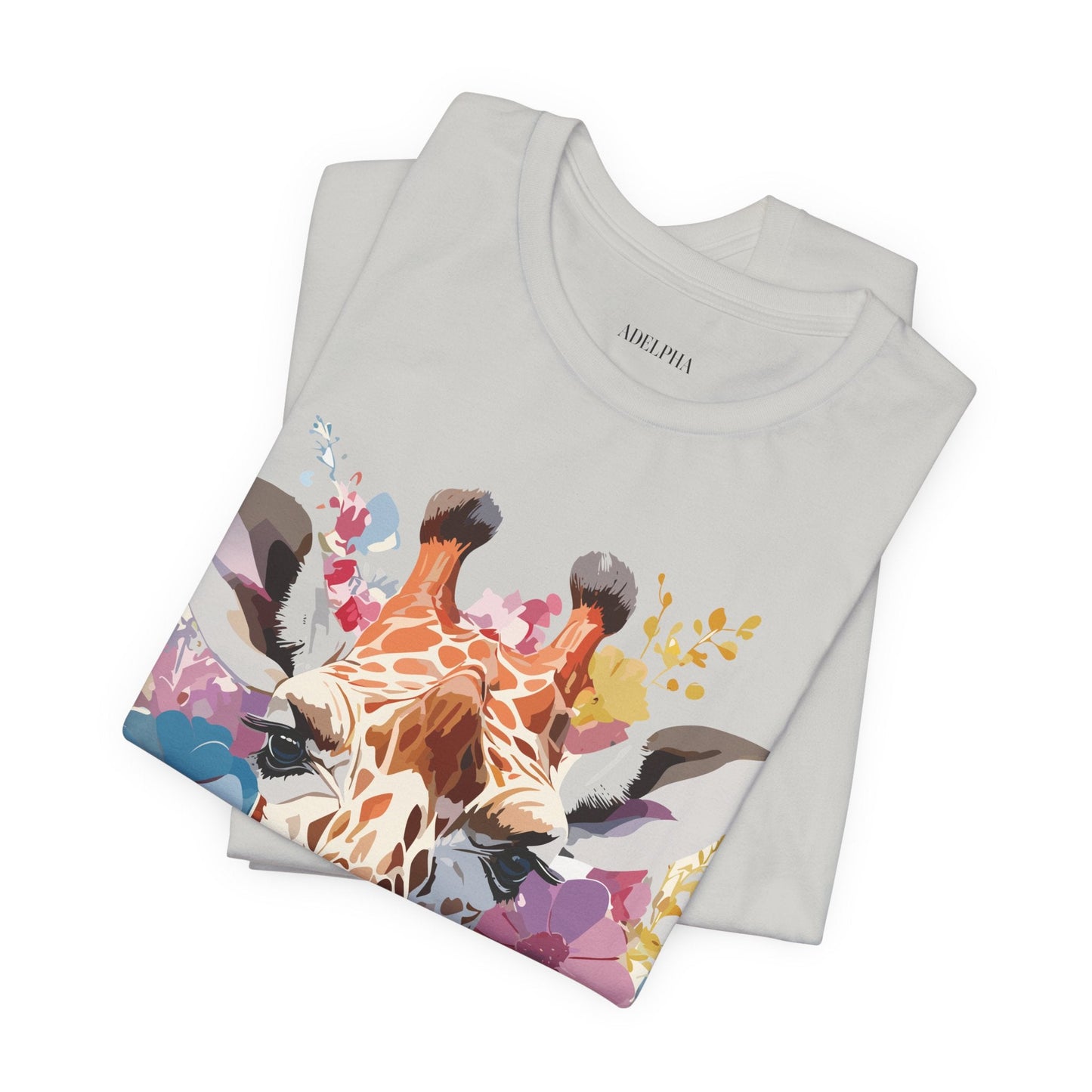 Adelpha Giraffe Graphic Tee Unisex Vintage Inspired Artwork Jersey Short Sleeve