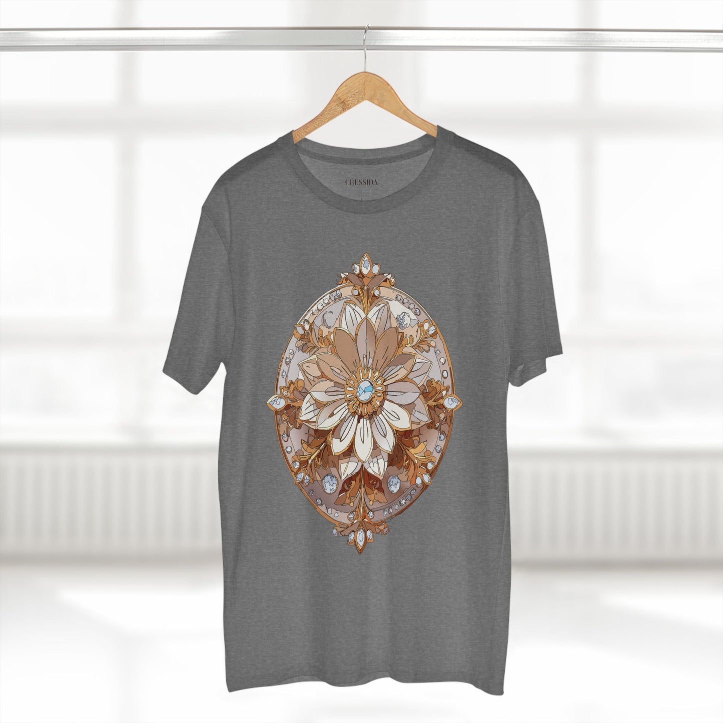 Floral Graphic T-Shirt Unisex 100 Cotton Art Design with Antique Flowers Tee 12