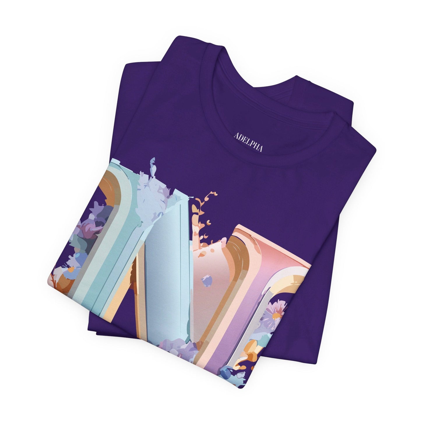 Letter N Shirt Graphic Tee Unisex Vintage Inspired Art Adelpha Design Short Sleeve