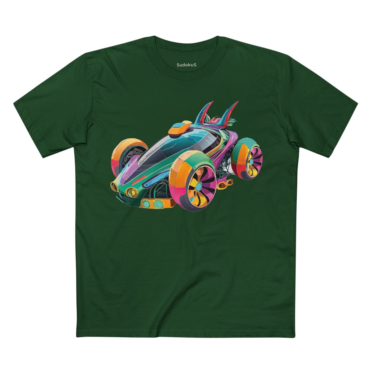 Car Graphic Unisex 100 Cotton Staple Tee 22