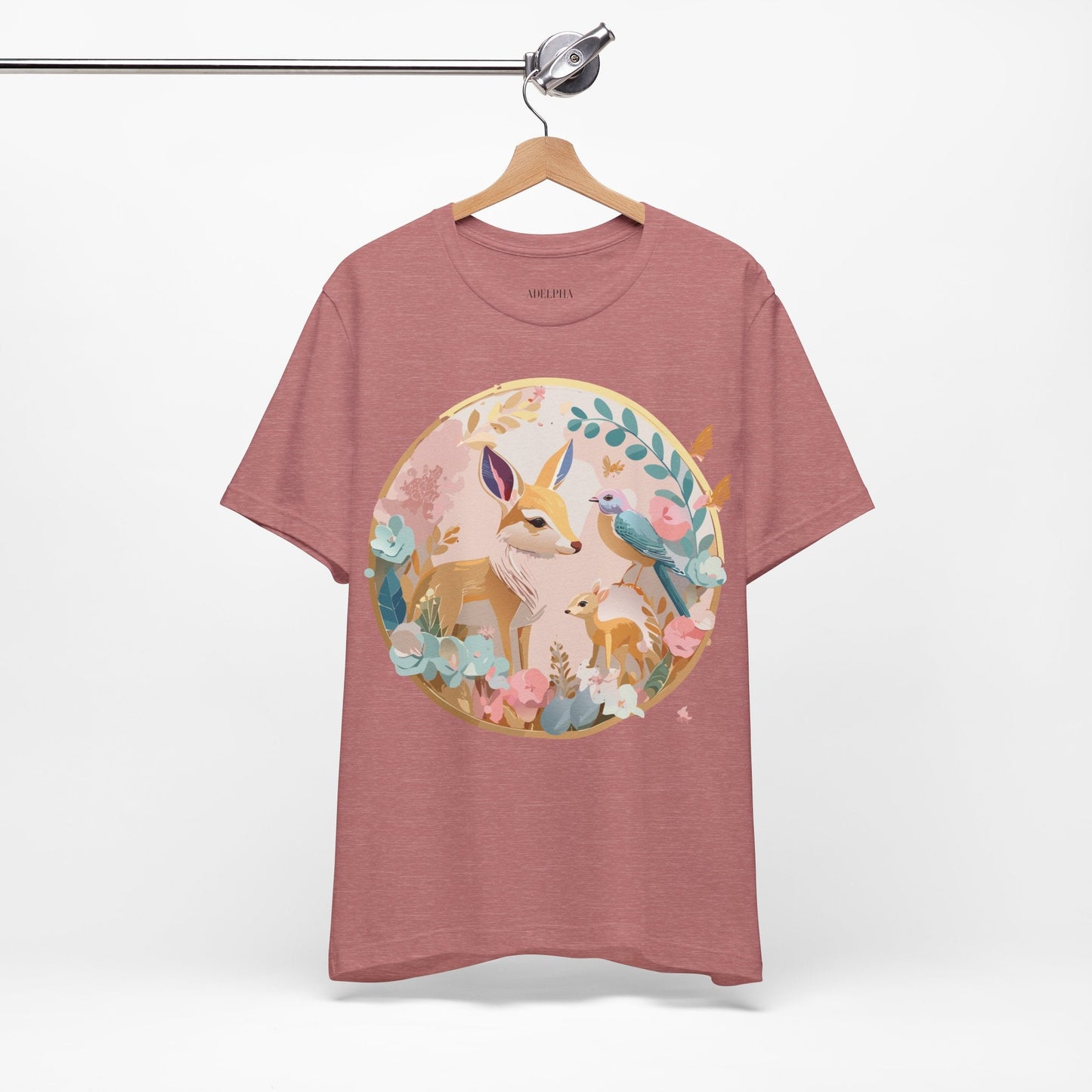 Adelpha Medallion Graphic T Shirt Unisex Short Sleeve Vintage Inspired Art Design Tee