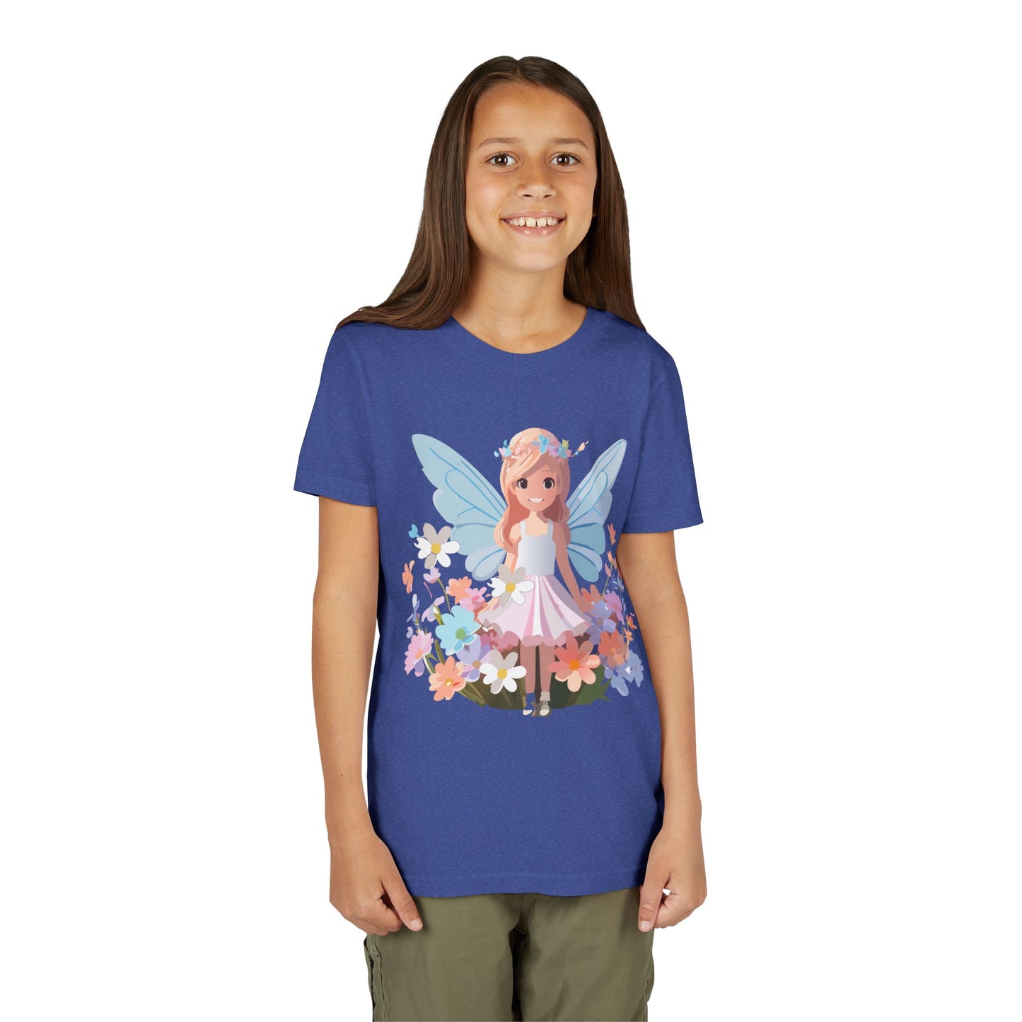 Enchanting Fairy Floral Youth Short Sleeve Tee - Perfect for Spring Celebrations (9-14)