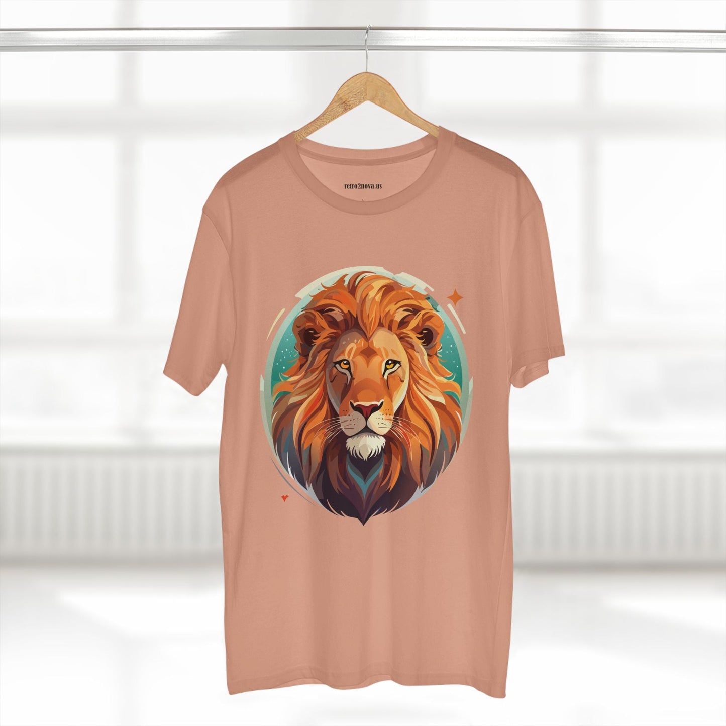 Unisex Lion Shirt With Original Art Design Premium Cotton Tee By Retro2Nova For Soft Breathable Everyday Comfort