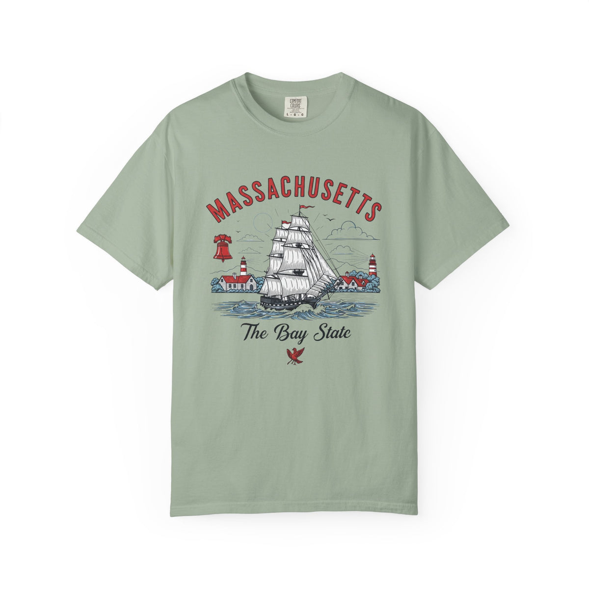 Massachusetts State Vintage Travel Tourist Graphic Tee Unisex 100 Cotton Comfort Colors T-Shirt