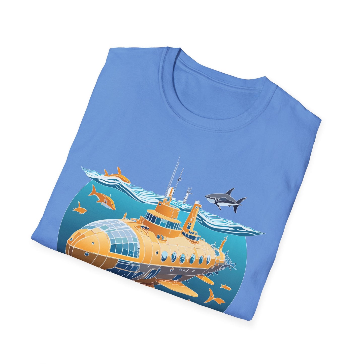 Ocean Themed Unisex Softstyle T Shirt 100 Percent Ring Spun Cotton U Boat Design Tee Everyday