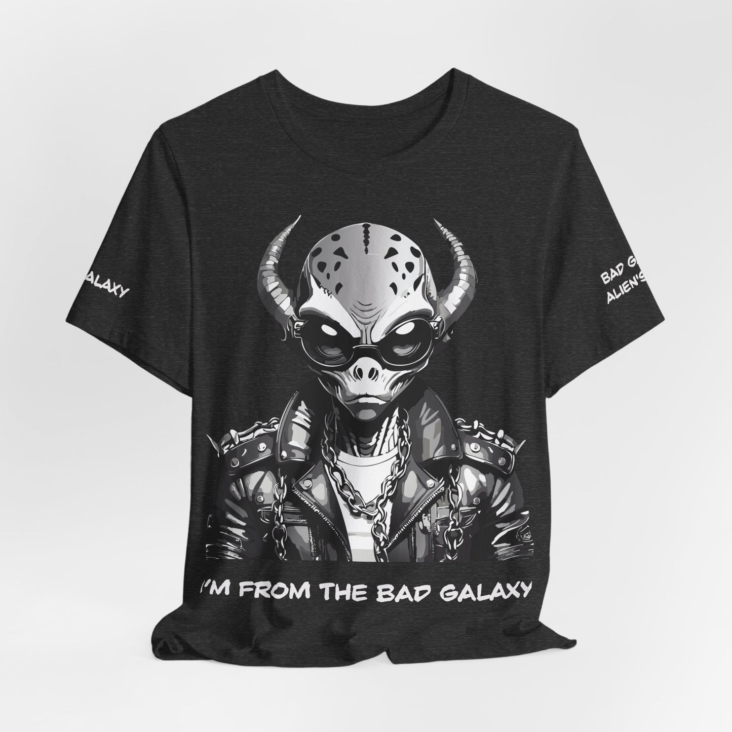 Alien Tee Shirt From Bad Galaxy 100 Percent Cotton Eco Friendly Ink Printed In USA
