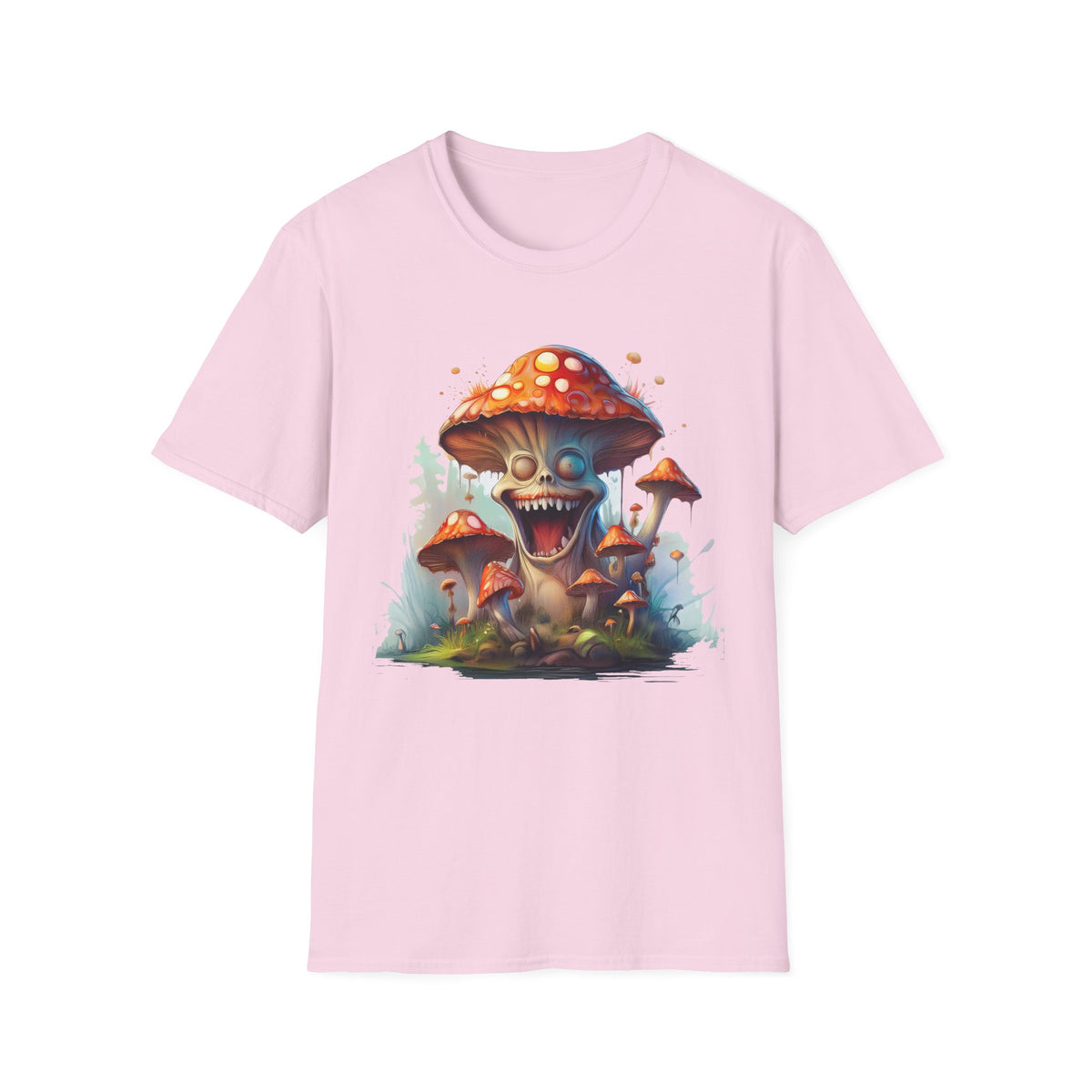 Funny Mashroom Cartoon  Graphic Tee Gildan Unisex 100 Cotton Tee Shirt c21