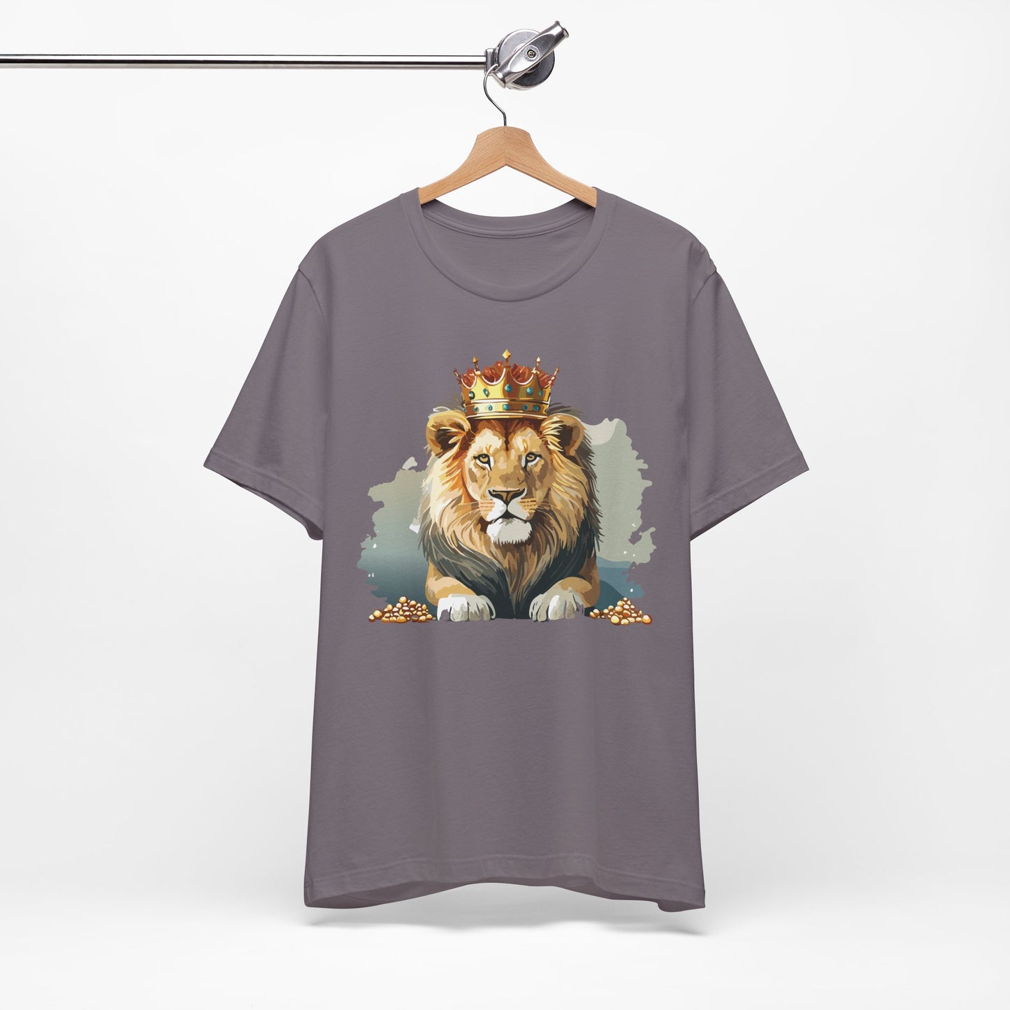 Majestic Lion Crown T-shirt, Animal Shirt, Lion Tee, Unisex Top, Birthday Gift, Shirt with Animal design