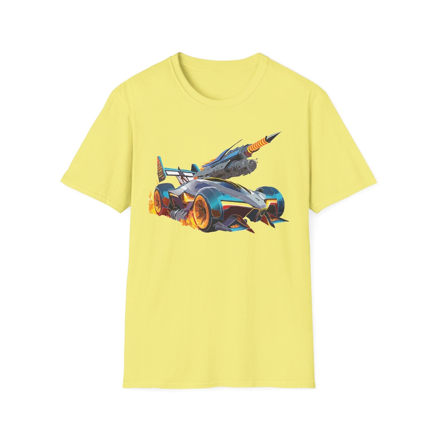 Unisex Car T Shirt Softstyle Cotton Tee With Car Design Hot Wheels Graphic Tee For Men And Women