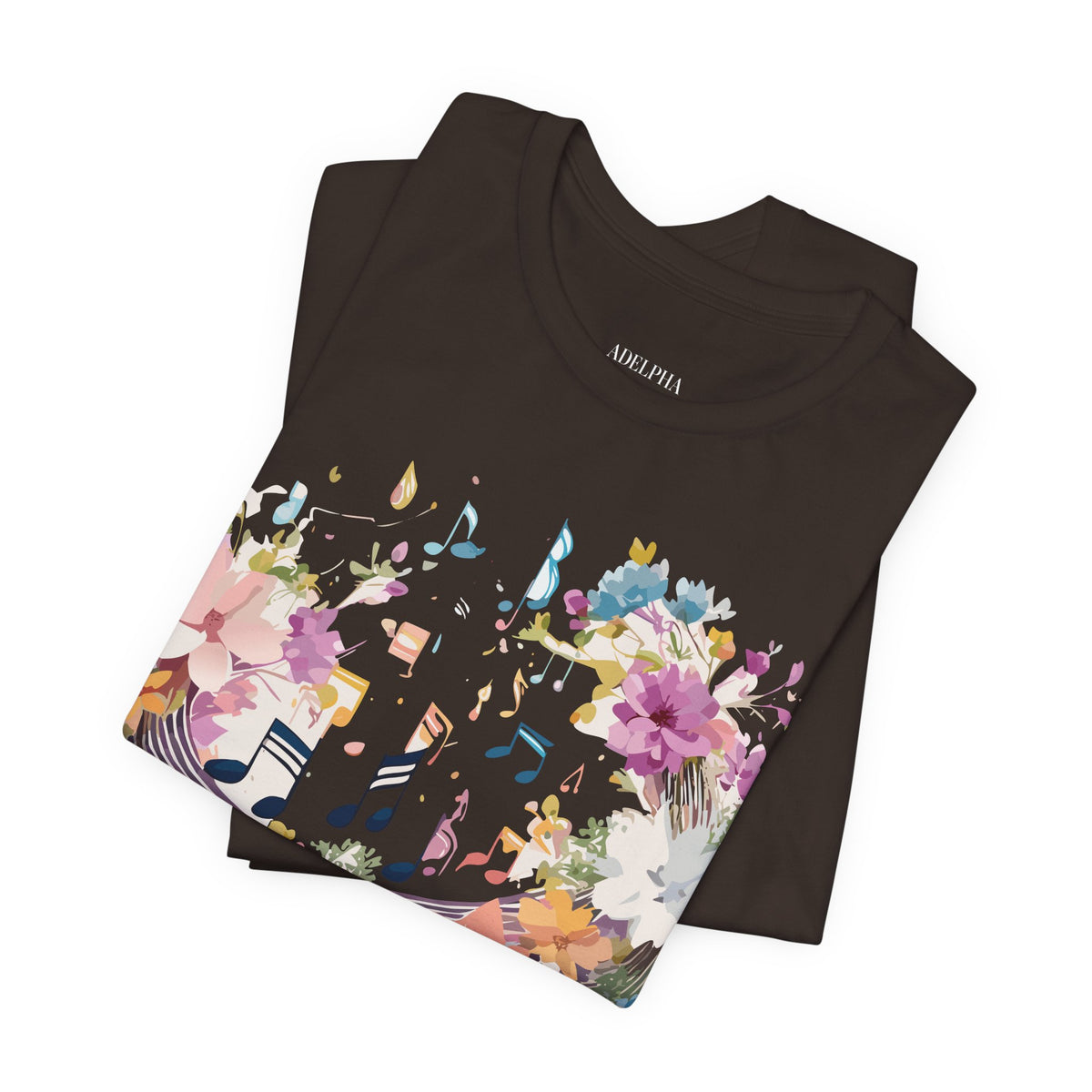 Music Graphic Unisex Cotton Bella+Canvas Tee with Art Design n152