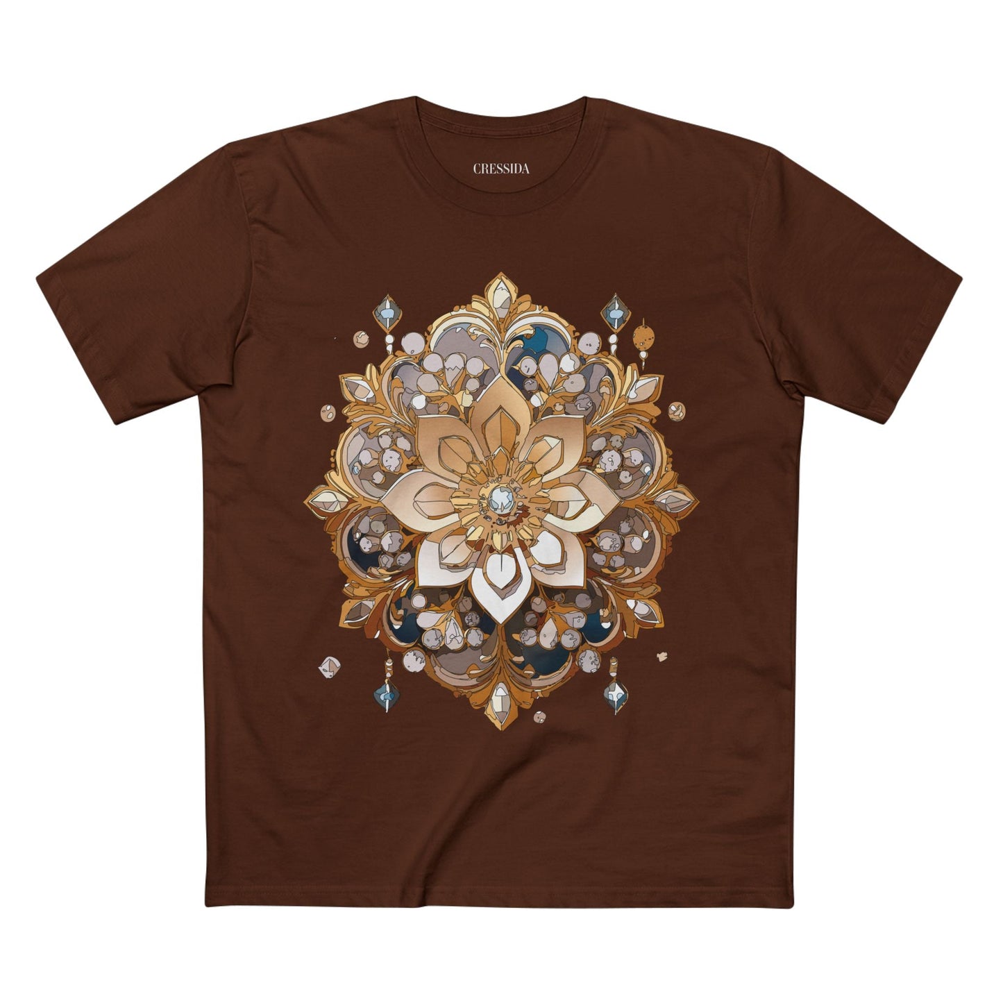Floral Graphic T-Shirt Unisex 100 Cotton Art Design with Antique Flowers Tee 22