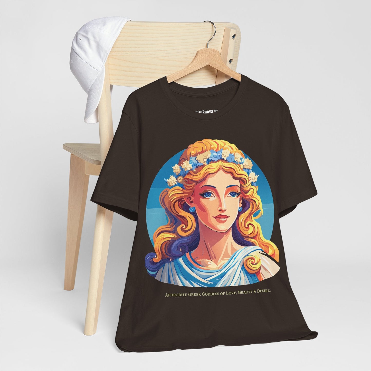 Goddess Aphrodite Unisex Graphic Cotton T Shirt with Retro2Nova Artwork Design Edition