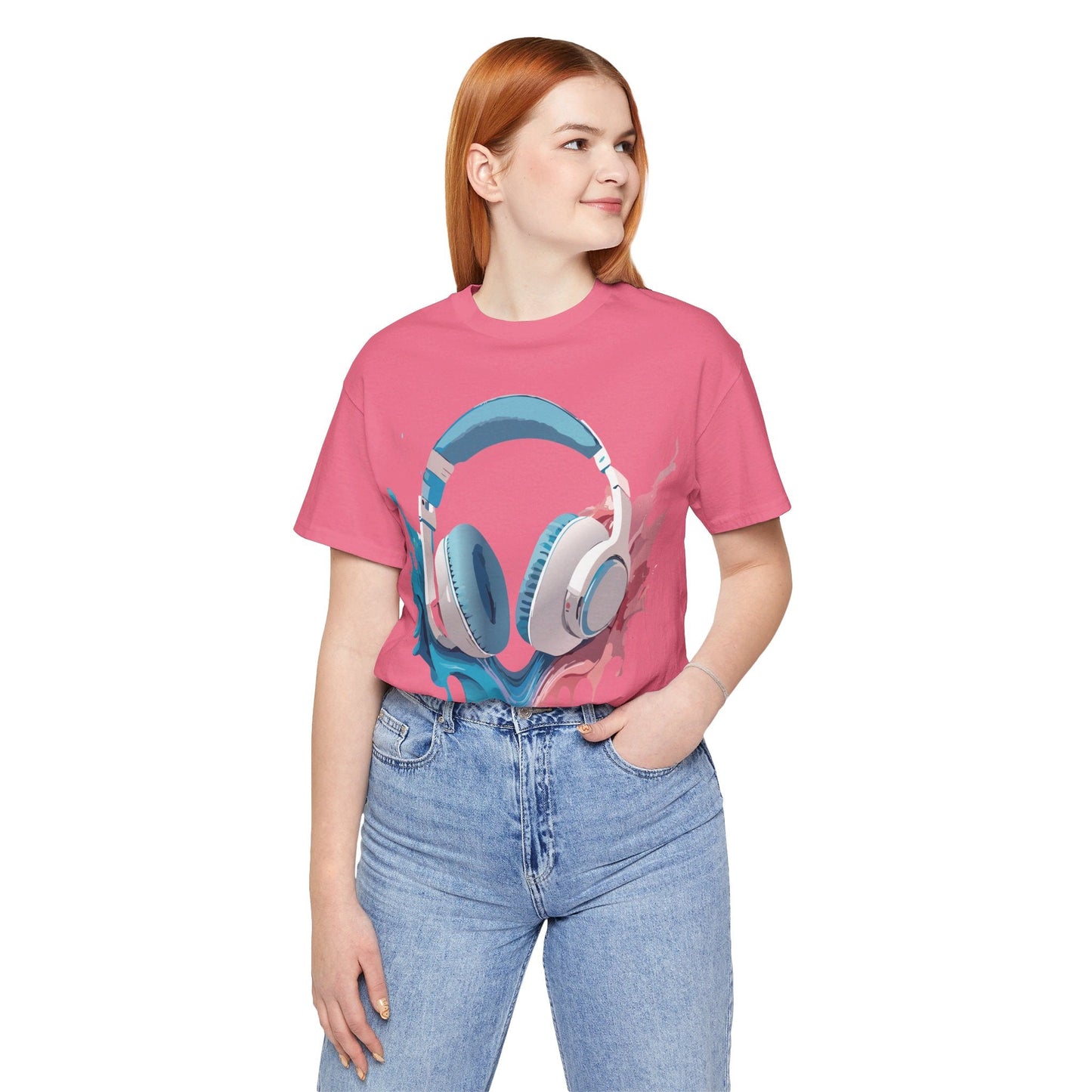 Music Graphic Unisex 100 Cotton Vintage Art with Musical Elements Tee 92