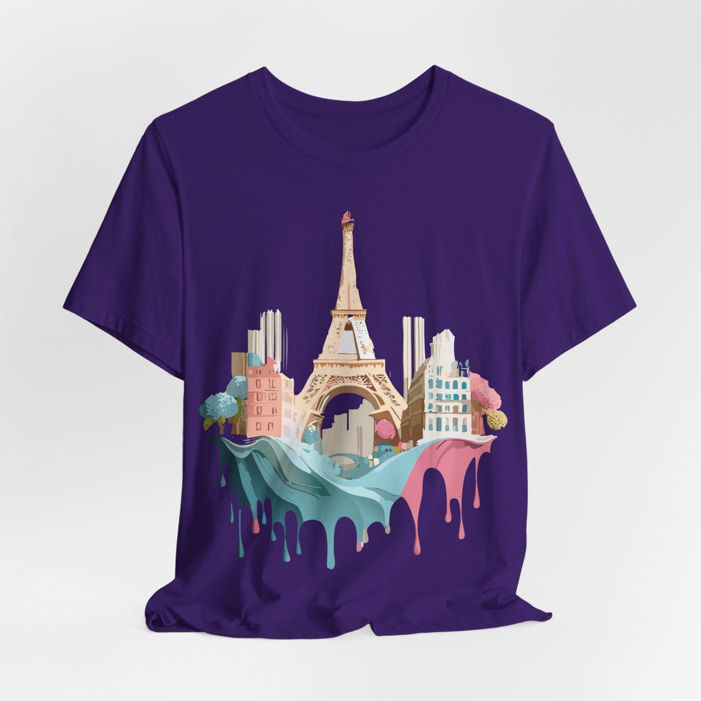 Paris Tourist Shirt Graphic Tee Unisex Jersey Short Sleeve Art Design By Adelpha Vintage Inspired