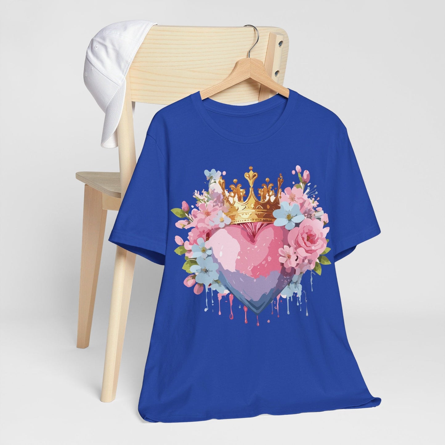 Valentine Day Graphic Unisex 100 Cotton Vintage Artwork with Love and Flower Design Tee 18