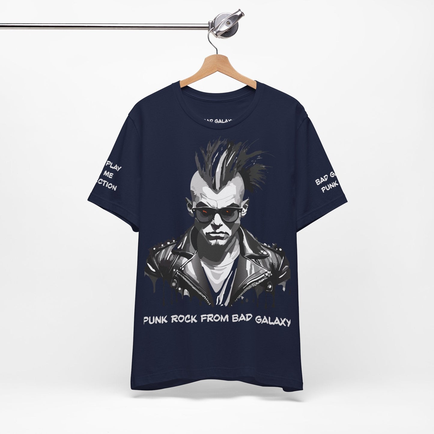 Punk Rock Tee Shirt From Bad Galaxy Made To Order 100 Percent Cotton Eco Friendly Inks
