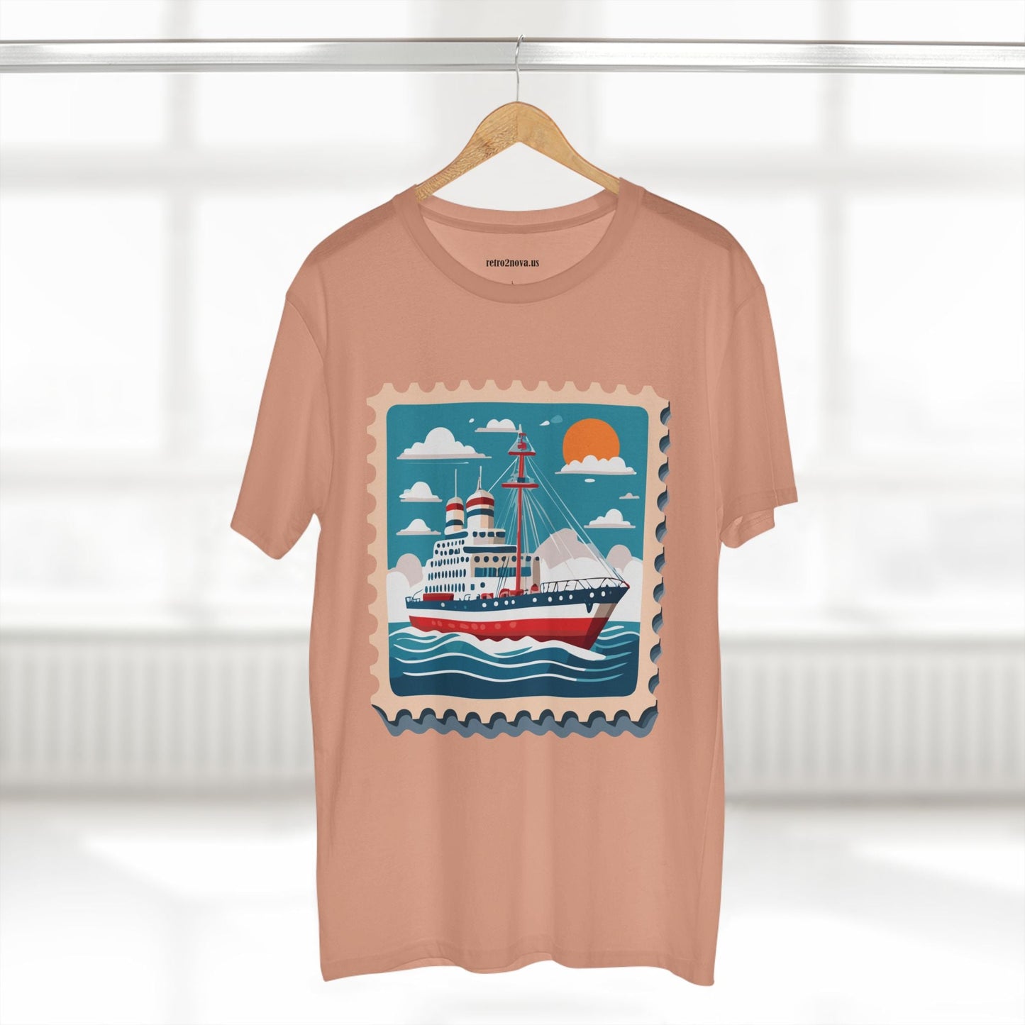 Stamp Shirt Postage Stamp Tee Unisex Premium Cotton Art Design From Retro2Nova Collection PS47