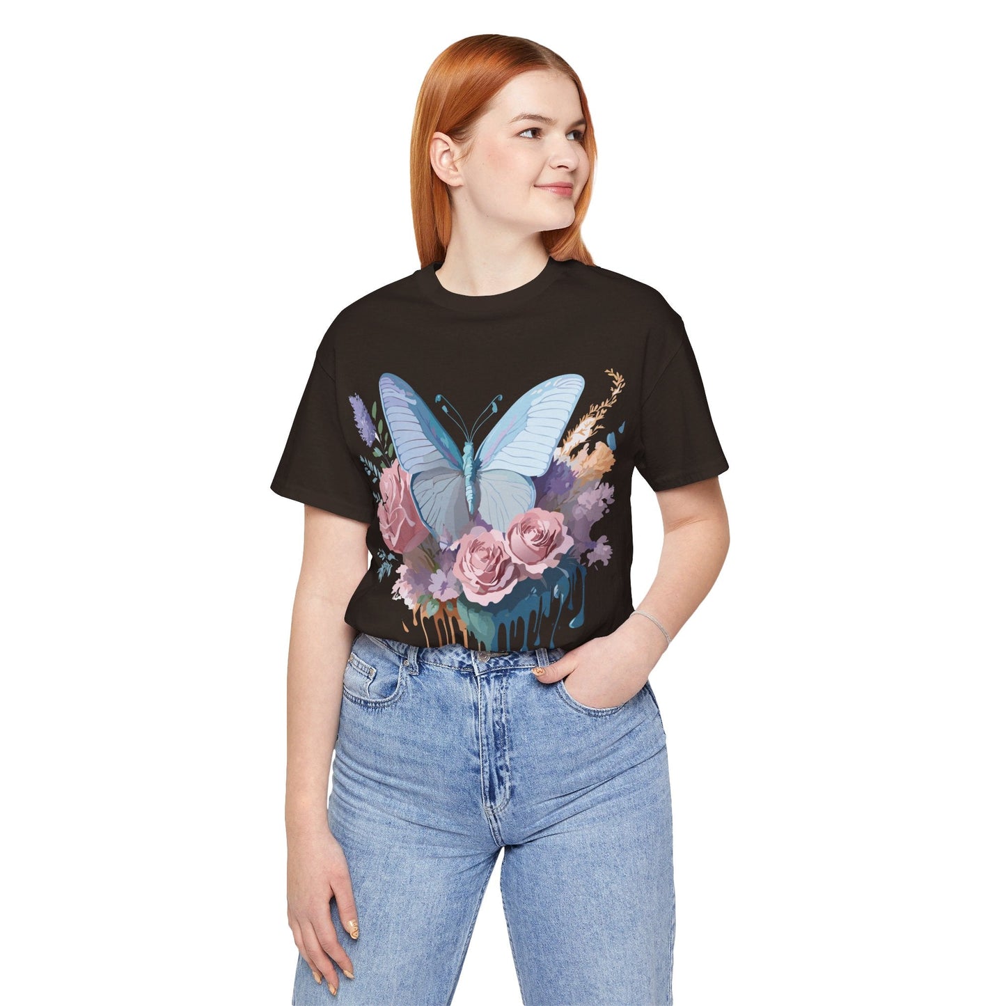 Butterfly Graphic Tee Unisex Jersey Short Sleeve Adelpha Vintage Art Design