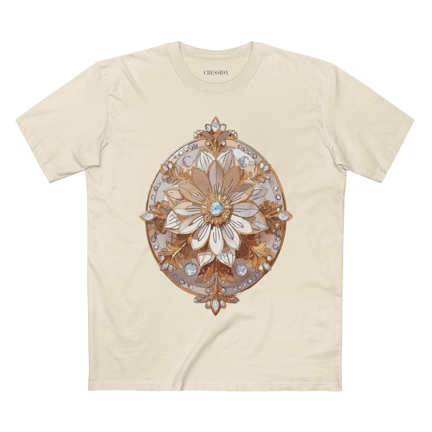 Floral Graphic T-Shirt Unisex 100 Cotton Art Design with Antique Flowers Tee 12