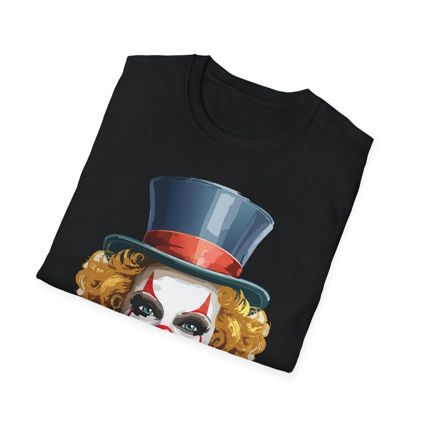 Clown Shirt T Shirt With Clown Funny Man Circus Shirt Scary Man Tee Unisex Gildan Softstyle 64000