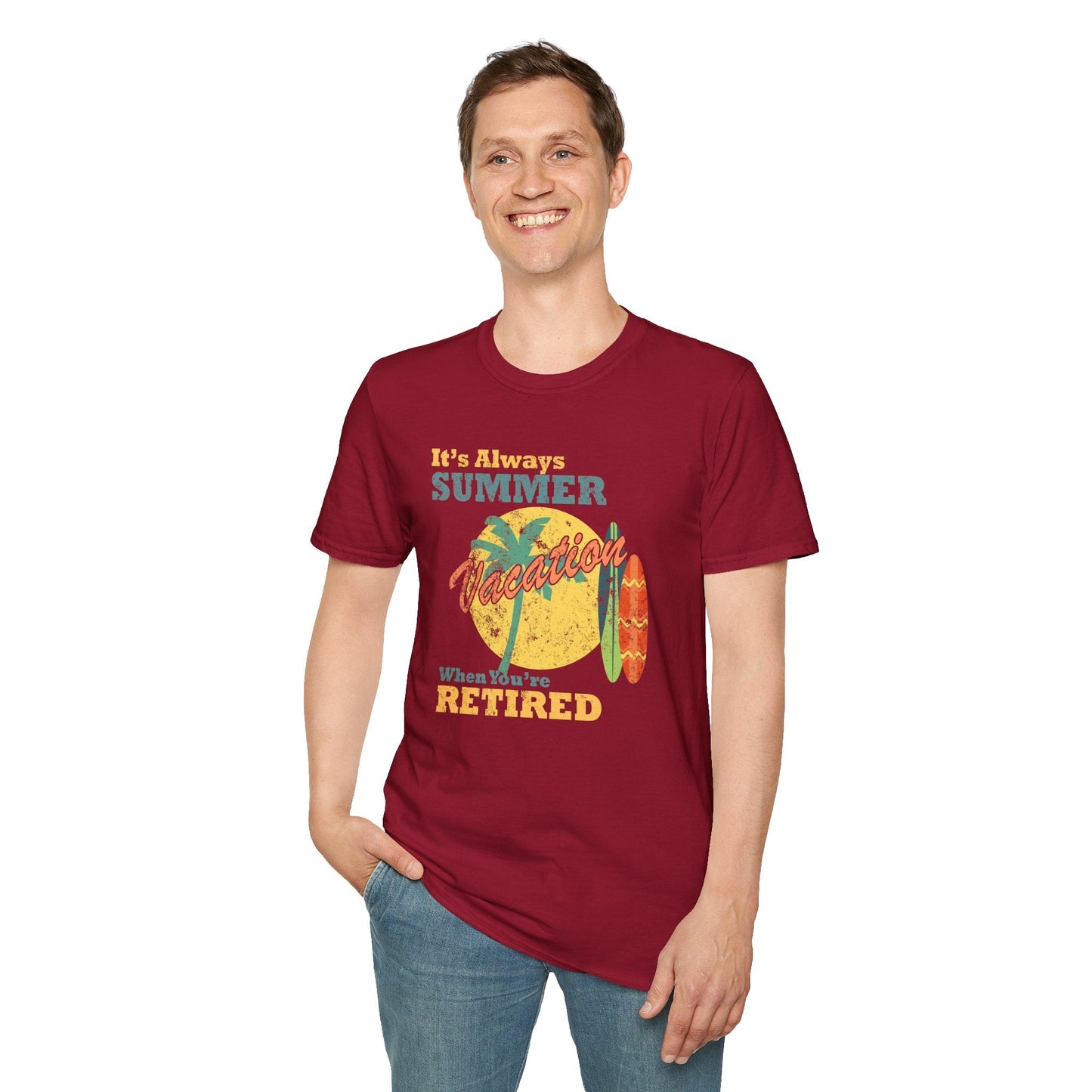 Summer Unisex T Shirt With Art Design Gildan Softstyle 64000 100 Percent Cotton Tee