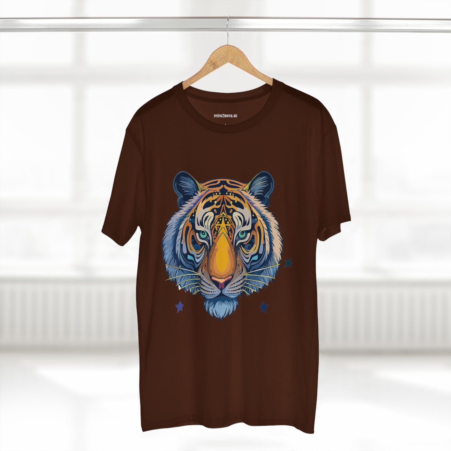 Unisex Tiger Shirt Premium Cotton Staple Tee With Original Art Design From Retro2Nova Art Collection For Everyday Comfort