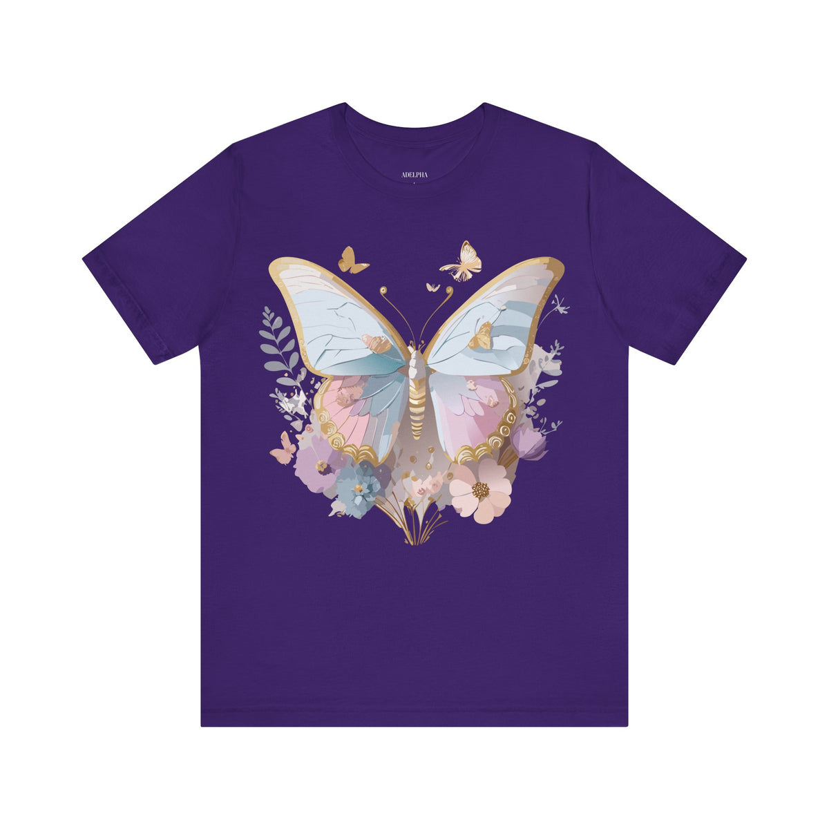 Butterfly Graphic Unisex Cotton Bella+Canvas Tee with Art Design n51