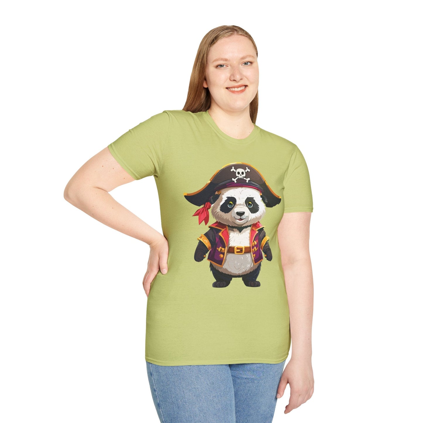 Panda Shirt Unisex Panda Tee Softstyle 64000 Gildan 100 Percent Cotton Animal Tee