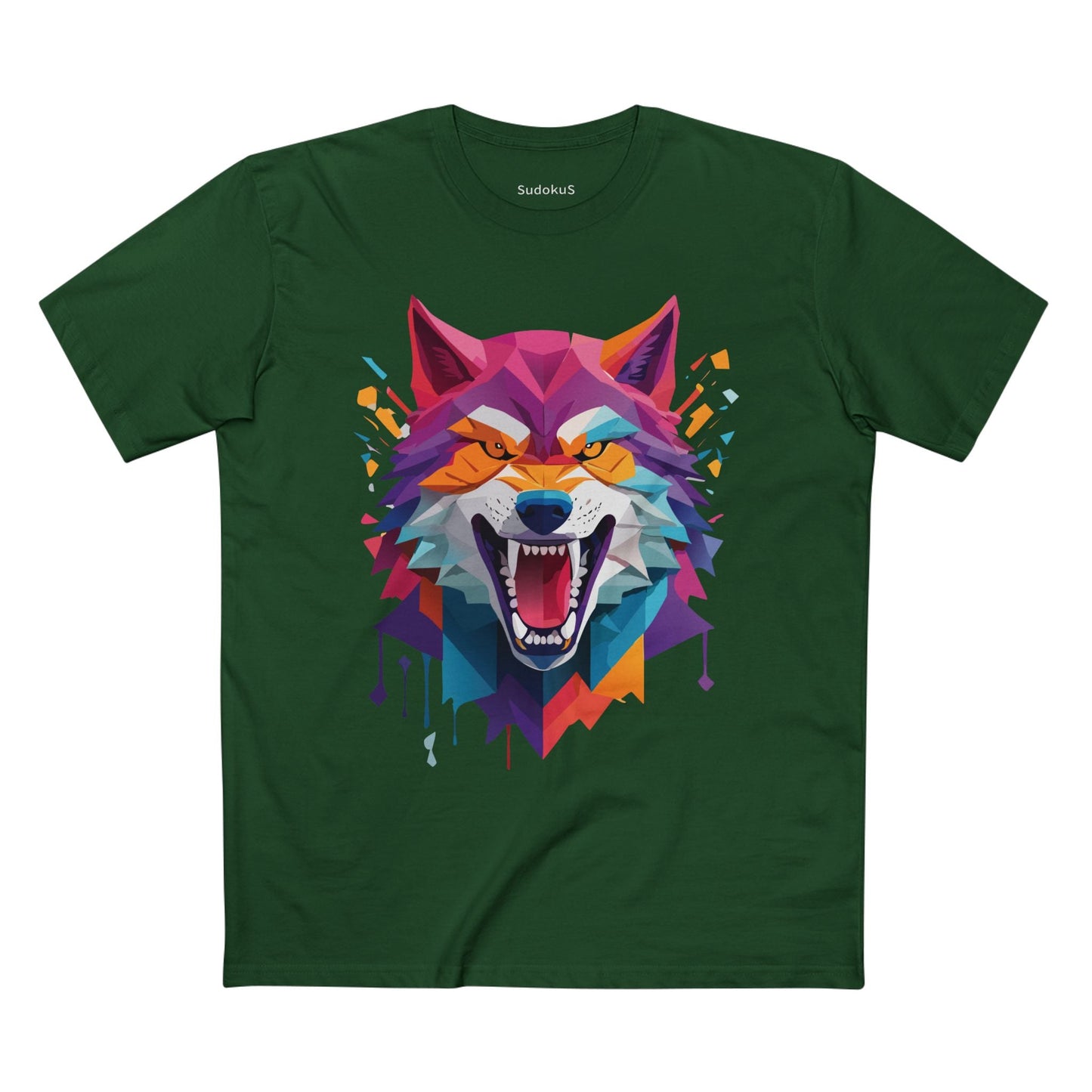 Wolf Graphic Unisex 100 Cotton Staple Tee with Animal Design Artwork 17