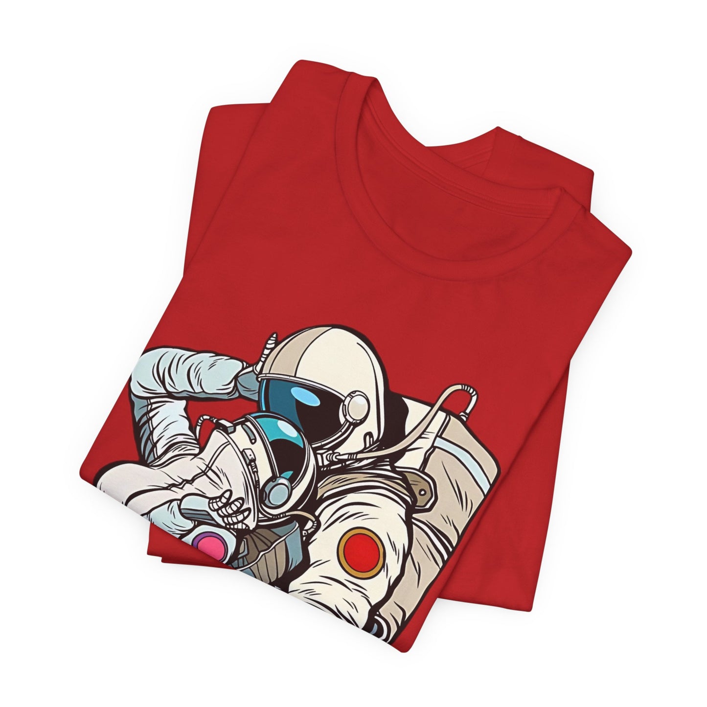 Unisex Astronaut T-shirt, Space Lovers Tee, Cosmic Top, Astronaut Graphic Tee, Cosmos Graphic T-Shirt, Love Shirt Art T-Shirt