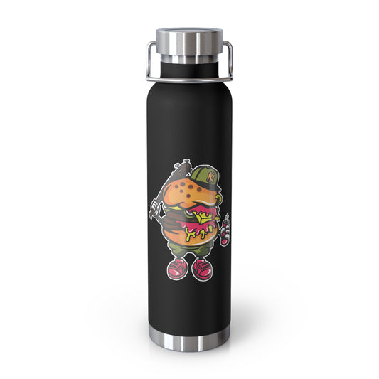 22oz Copper Insulated Water Bottle with Cartoon Design - CV10