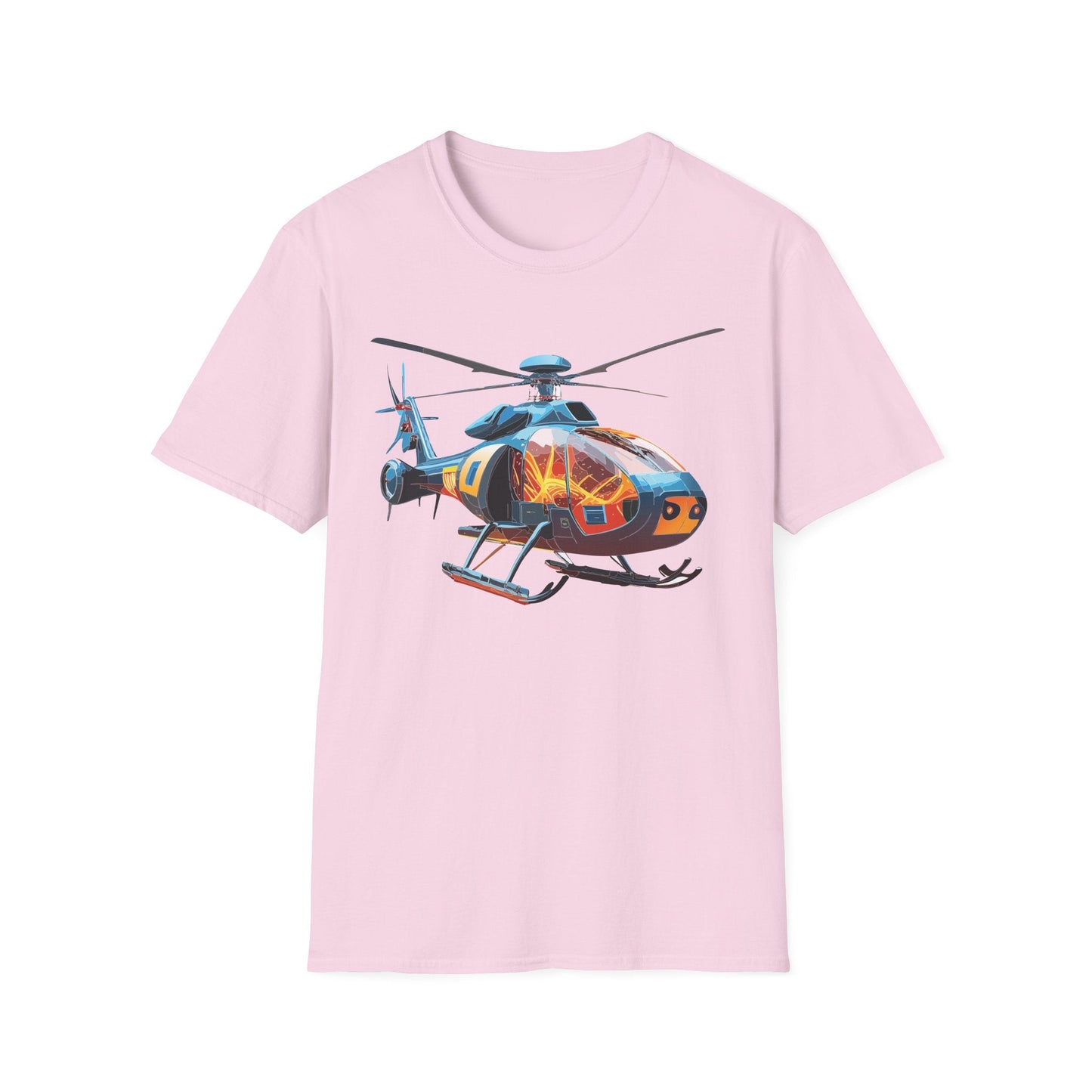Chopper Helicopter Graphic Unisex Cotton Softstyle Short Sleeve Tee 2