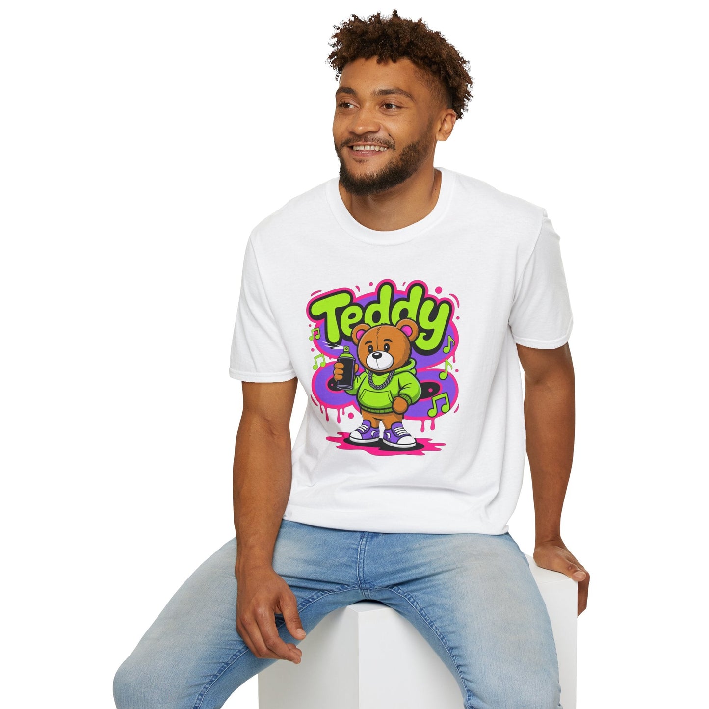 Cartoon T Shirt With Animation Funny Animals Tee Unisex Softstyle Gildan 64000 Cotton