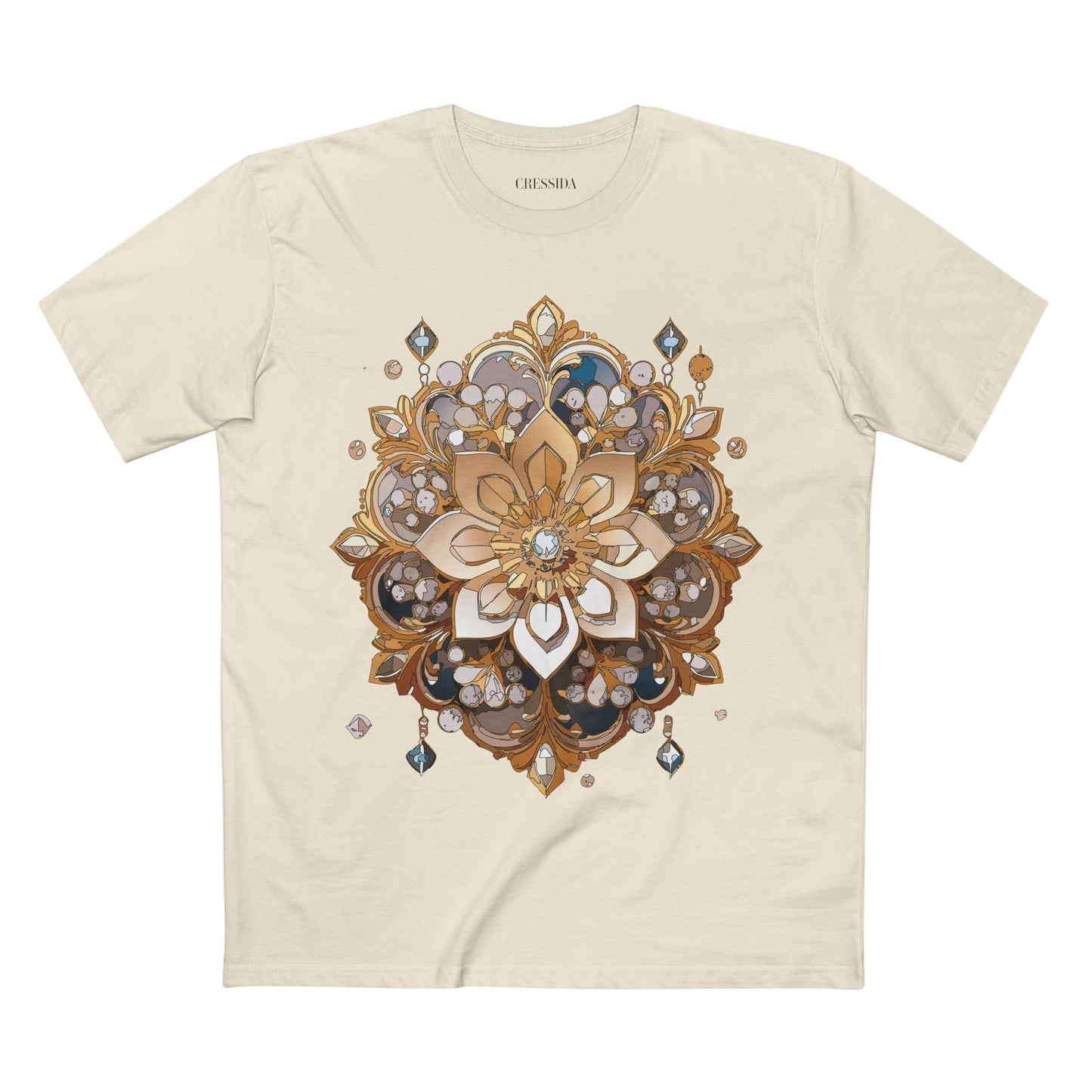 Floral Graphic T-Shirt Unisex 100 Cotton Art Design with Antique Flowers Tee 22