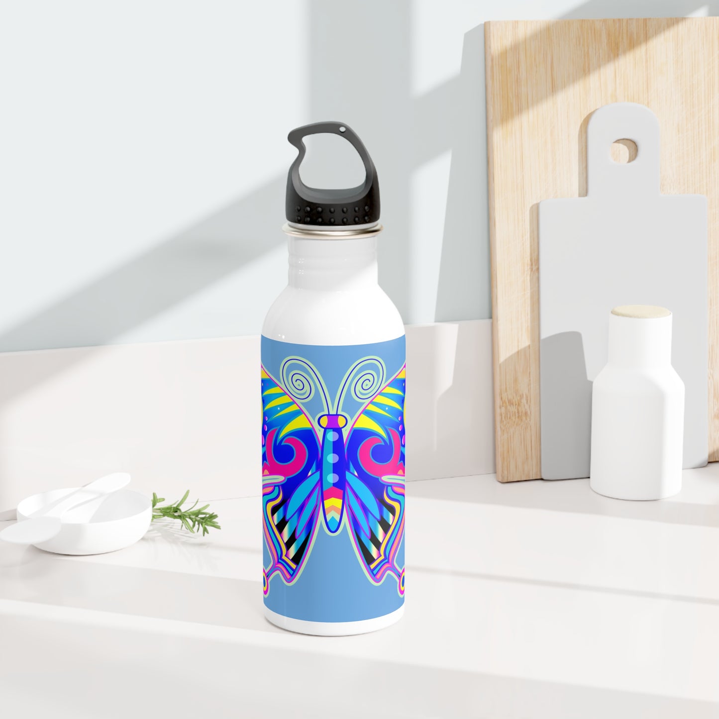 Bouteille d'eau Tumbler avec des motifs artistiques 