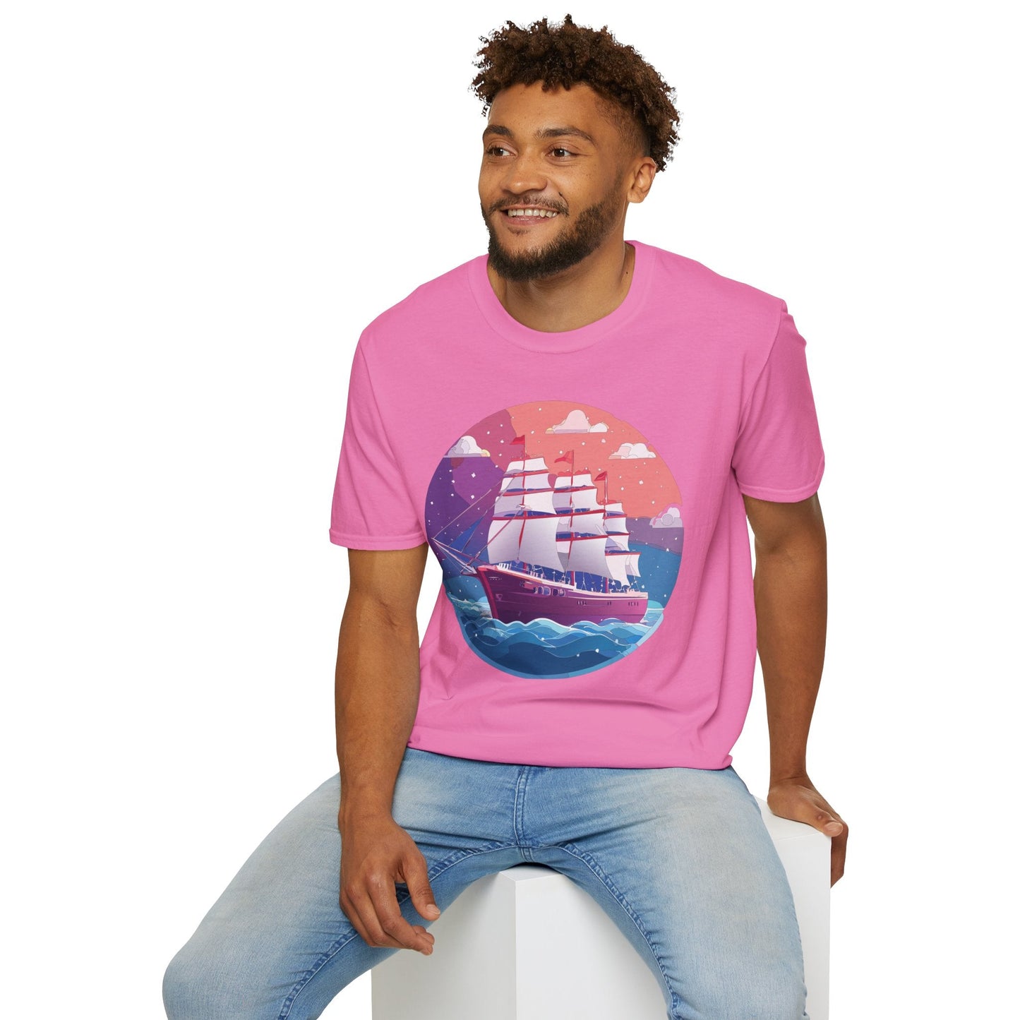 Unisex Gildan Softstyle 64000 T Shirt Ship Frigate Vessel Tee For Maritime Enthusiasts