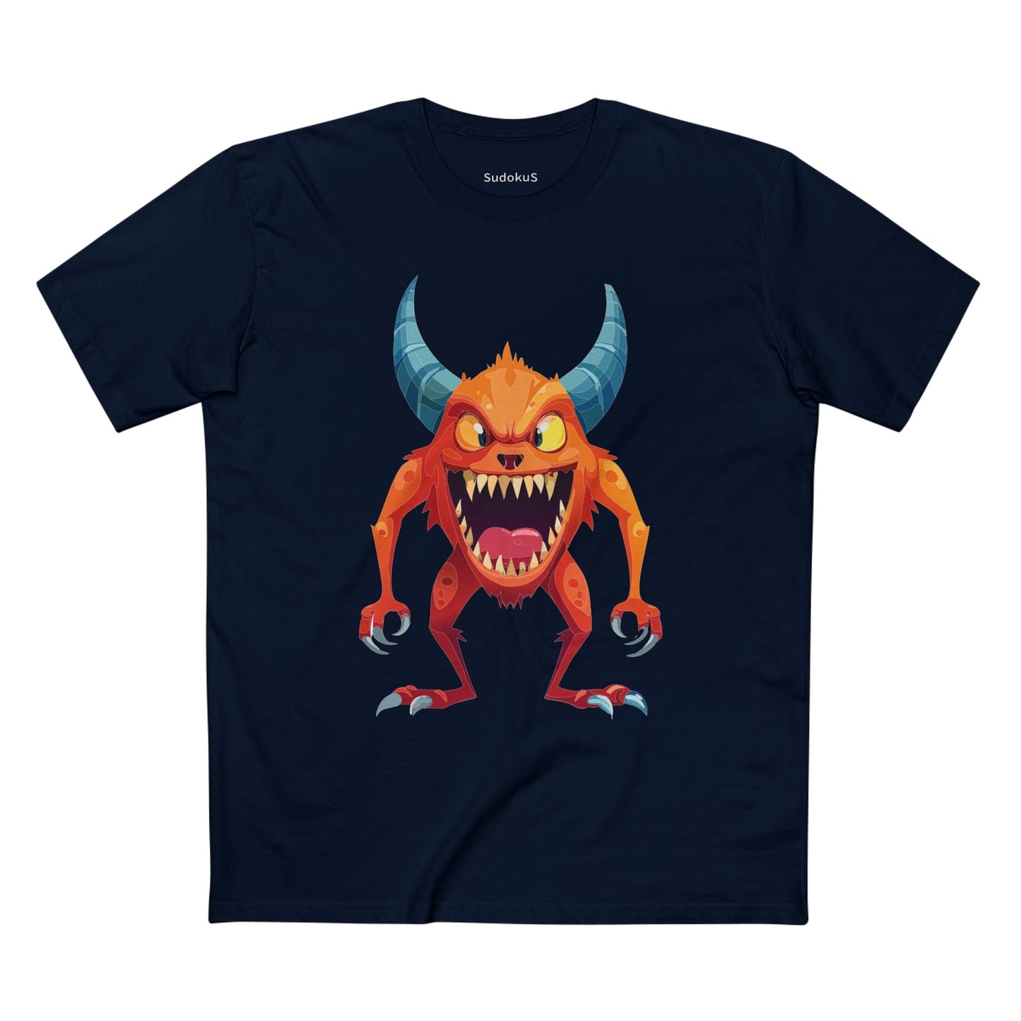 Cartoon Monsters Graphic Unisex 100 Cotton Staple Tee 12