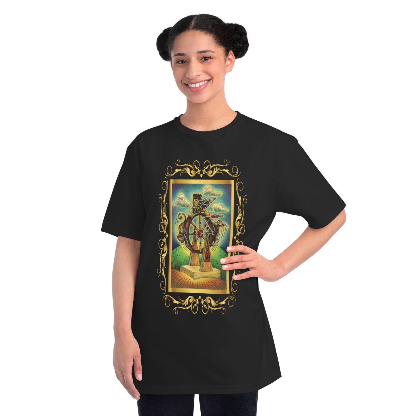 Organic Unisex Cotton T-Shirt with Tarot Cards