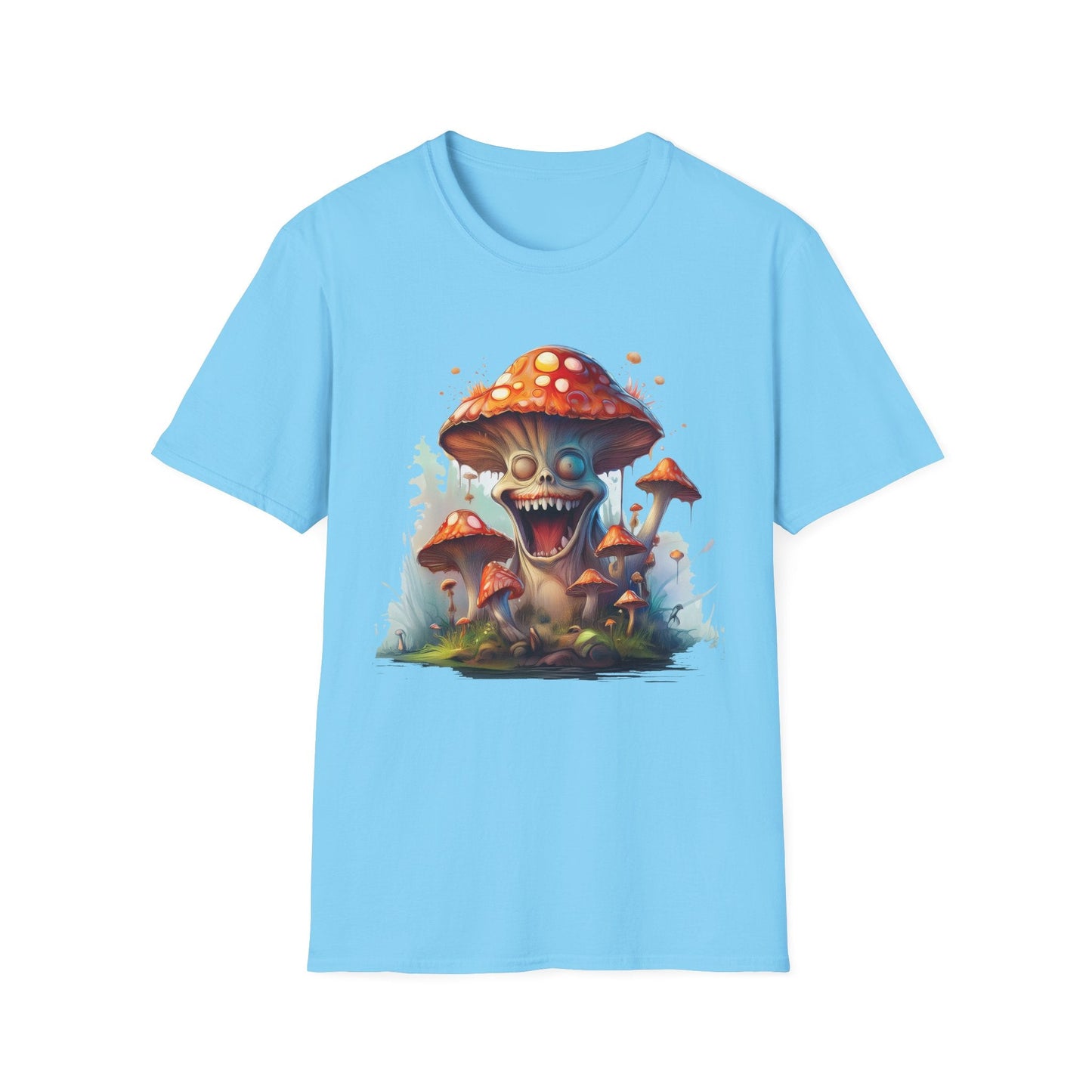 Mashroom Short Sleeve Tee Unisex Funny Mashroom Shirt With Fungus Graphic Gildan Softstyle 64000