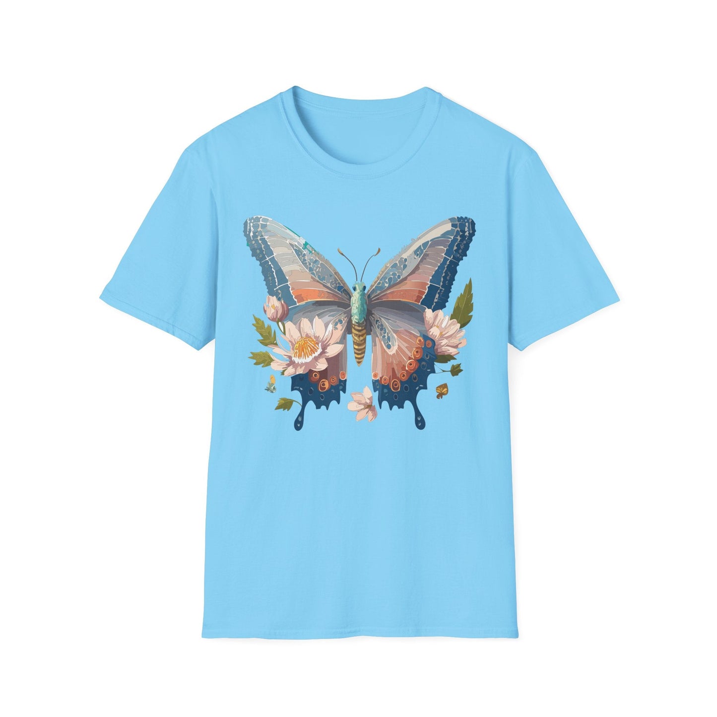 Butterfly Shirt Unisex T Shirt Monarch Design Softstyle 64000 Ring Spun Cotton Tee