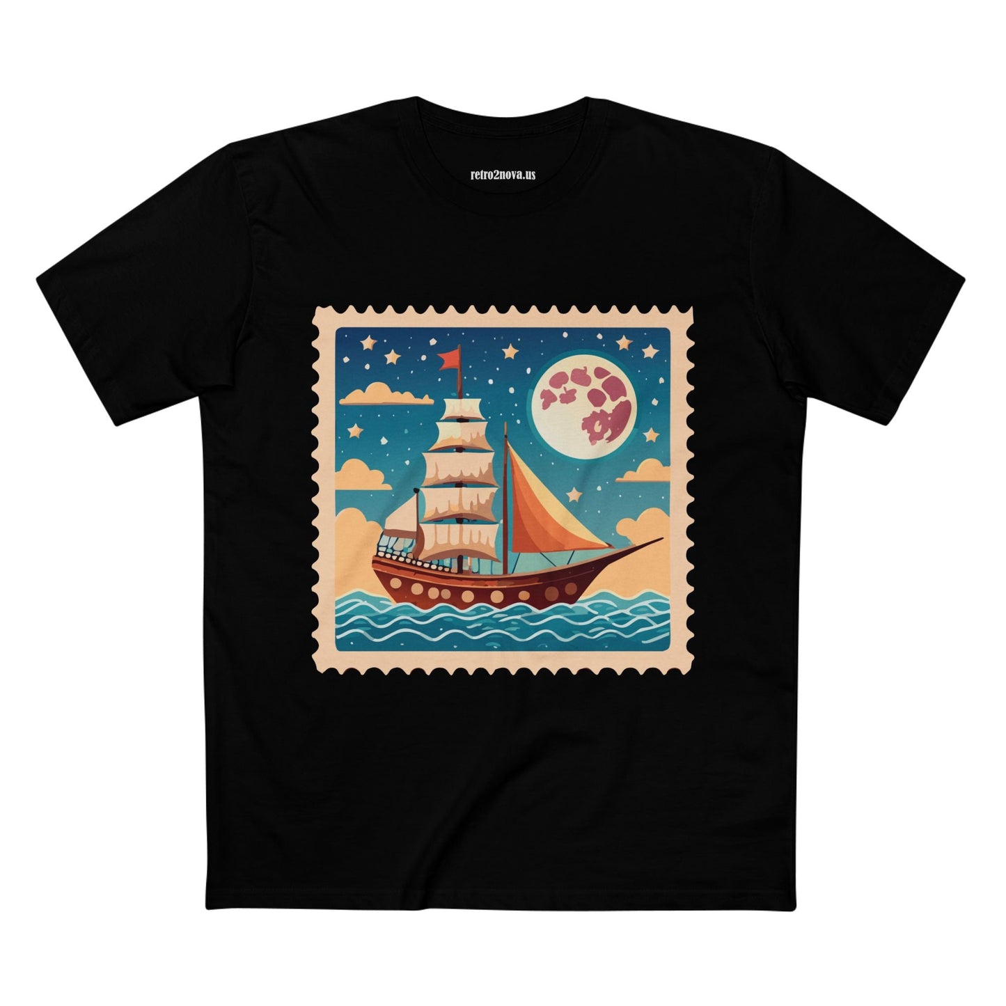 Postage Stamp Shirt Unisex Premium Cotton Tee With Original Art Design By Retro2Nova