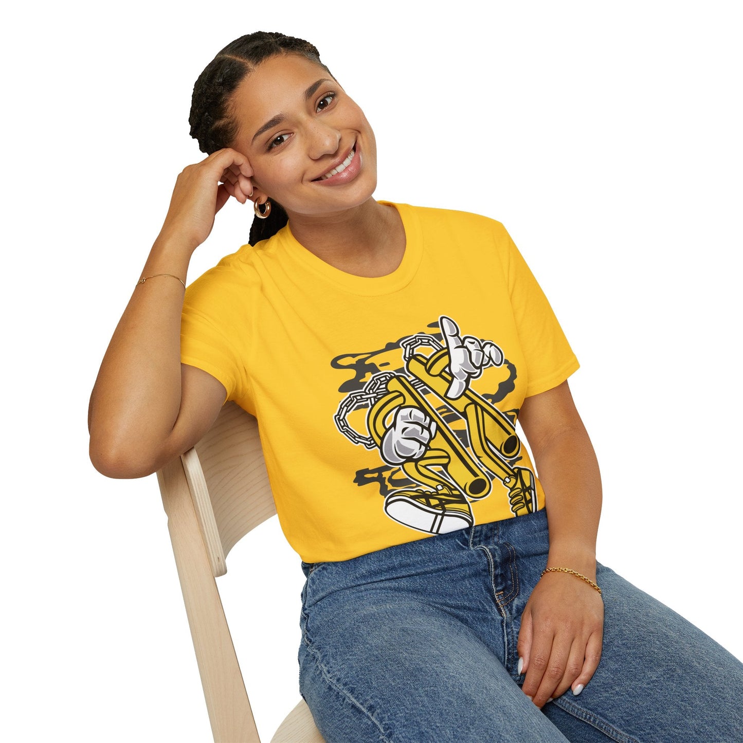 Cartoon T Shirt Animation T Shirt Funny Tee Unisex Softstyle 100 Percent Cotton 64000