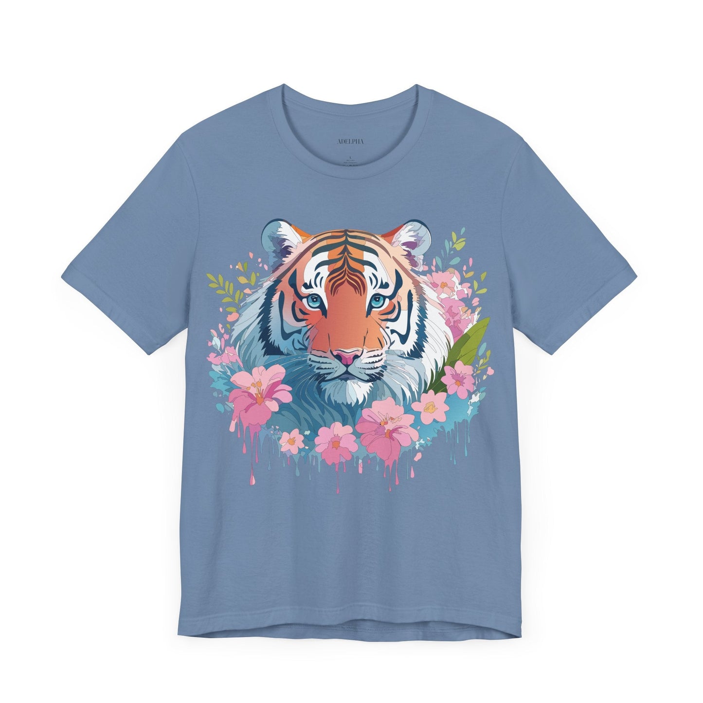 Tiger Graphic Tee Unisex Short Sleeve Jersey From Adelpha Vintage Inspired Artwork
