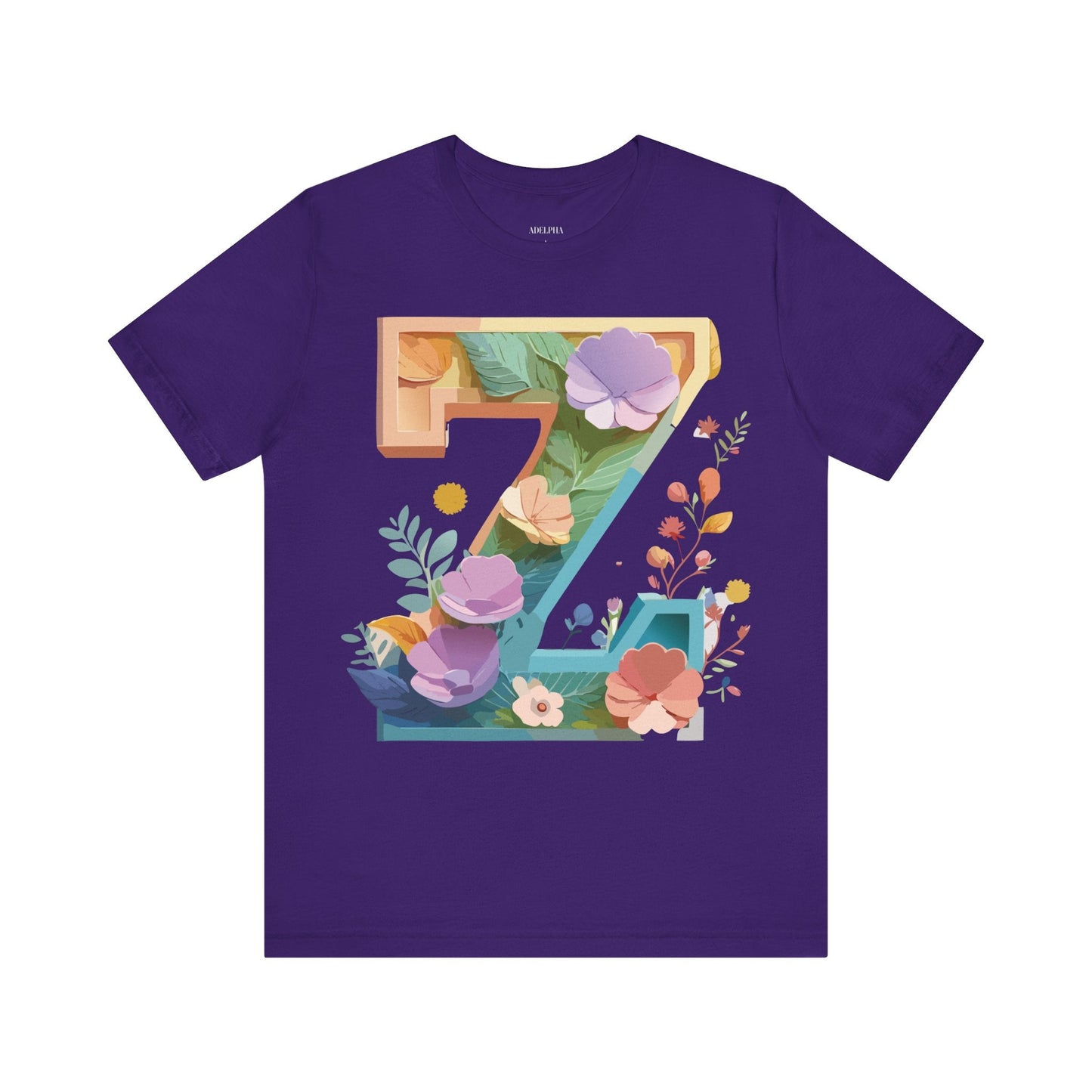 Letter Z Unisex Graphic Tee Vintage Inspired Artwork Jersey Short Sleeve
