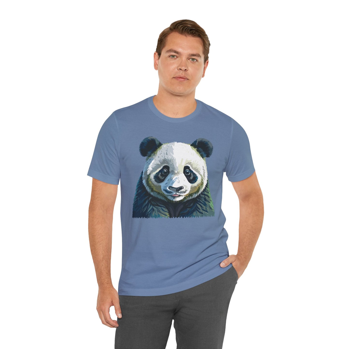 Unisex Animal Graphic Tee Shirt With Wild Animals Art Design Gildan Softstyle 64000