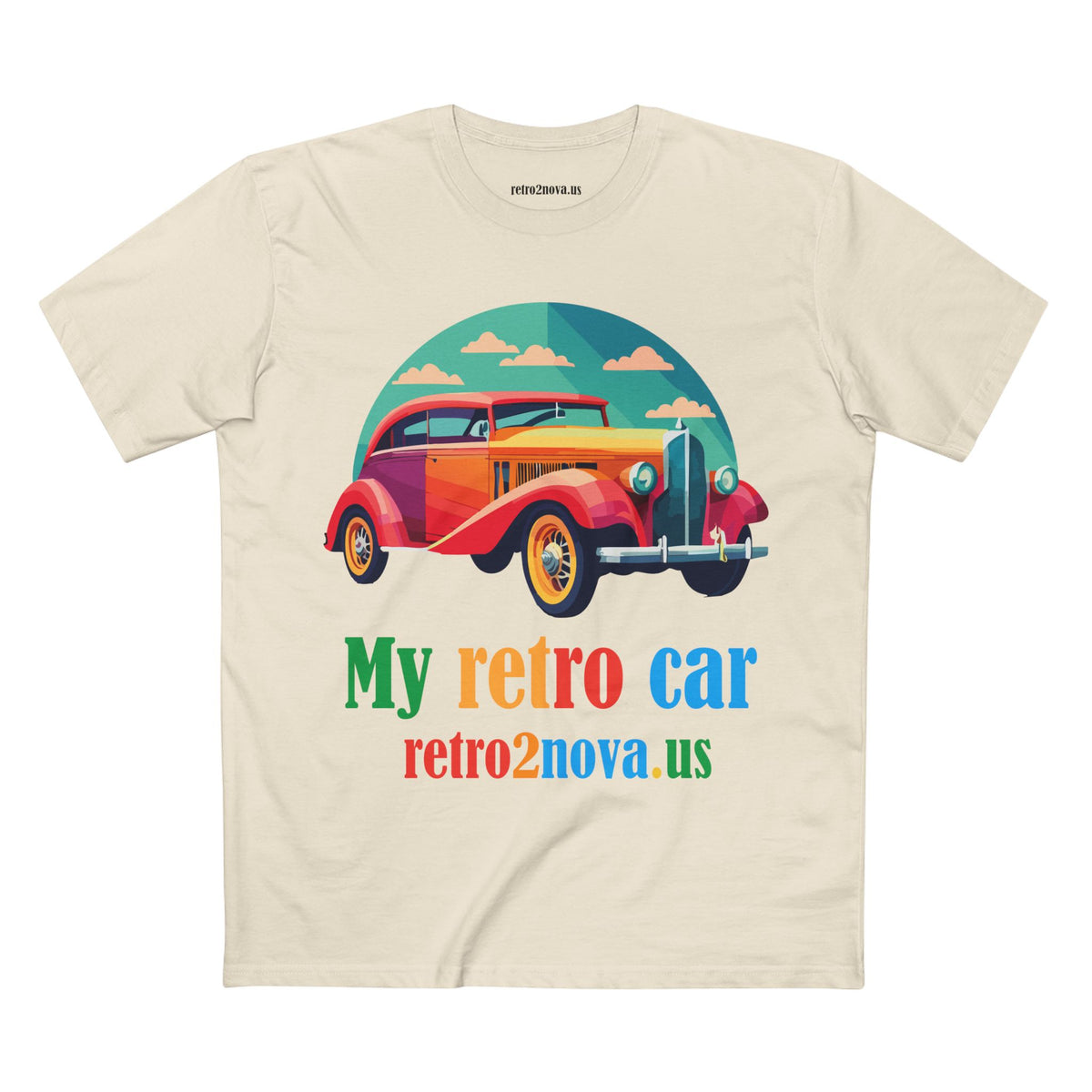 Retro Car Vintage Graphic Tee Staple Unisex 100 Cotton Tee Shirt - RC-20