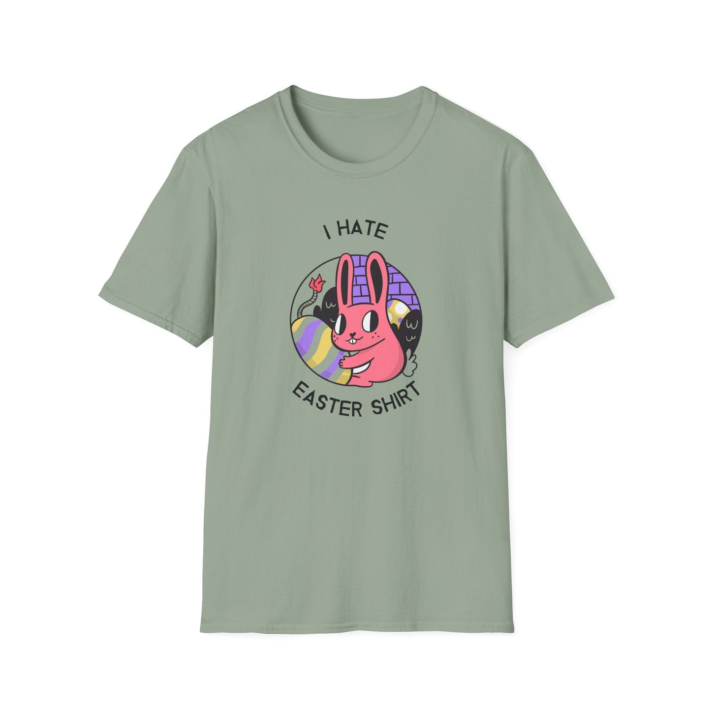 Funny Easter T Shirt Unisex Gildan Softstyle 64000 Easter Design Tee With Signature Print